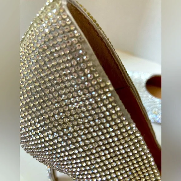Steve Madden Daisie Crystal Heels 4 Inch Size 9 - Picture 10 of 10